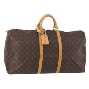 LOUIS VUITTON Monogram Keepall 60 Boston Bag M41422 LV Auth 144554